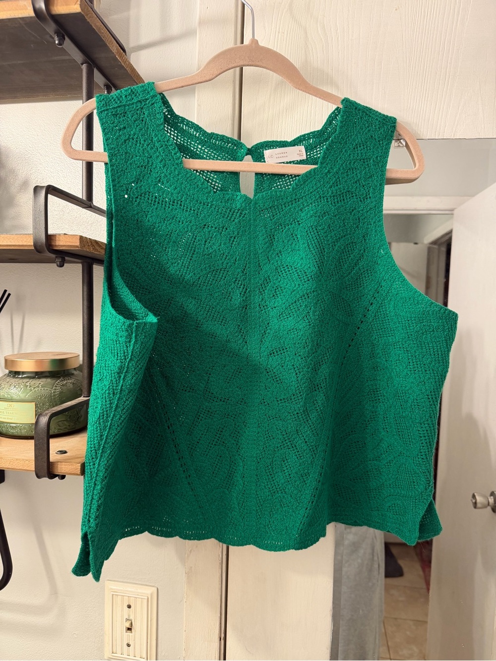 LC Lauren Conrad Emerald Green Knit Tank